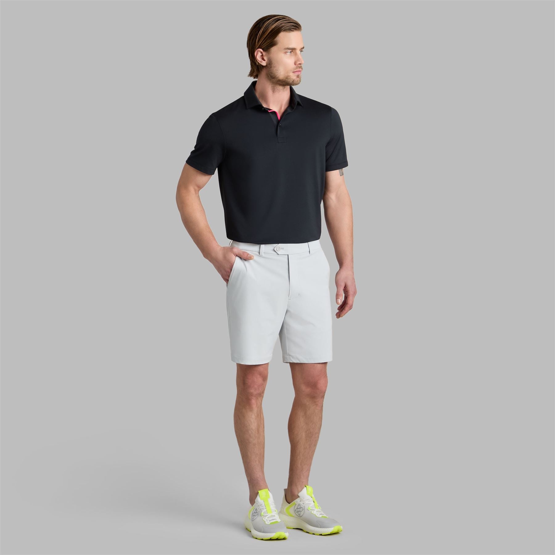 G/FORE All Play Fine Stretch Pique Polo Onyx | TRENDYGOLF USA