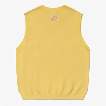 ◆Malbon Golf◆ Long Sleeve Artwork Point Sleeveless YELLOW Malbon Golf x Keith Haring Sweater Vest Yellow | TRENDYGOLF USA