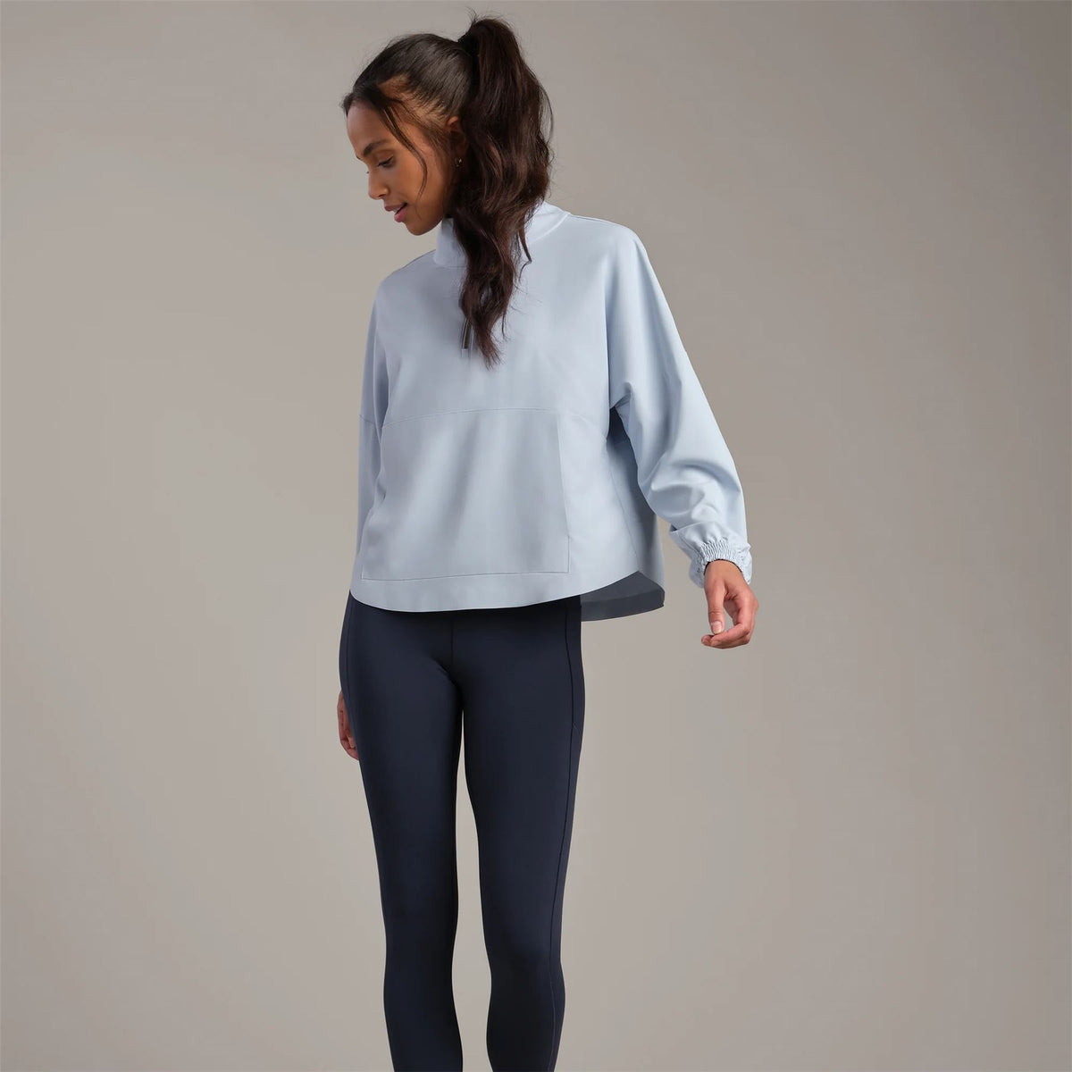 Womens Mirage Quarter Zip Windbreaker Blue Dawn