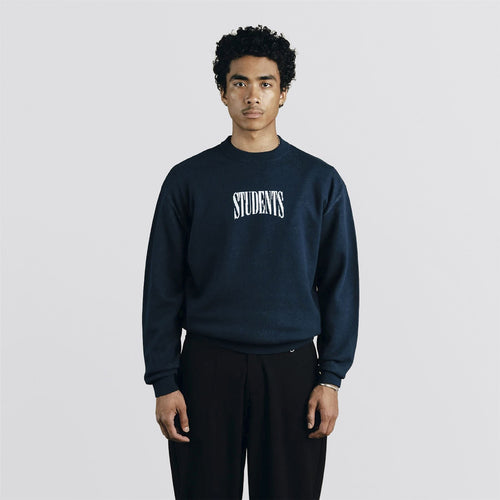 Cade Knit Crew Sweater Navy