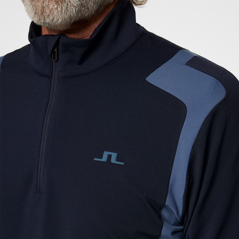 Lukas Quarter Zip Mid Layer Vintage Indigo