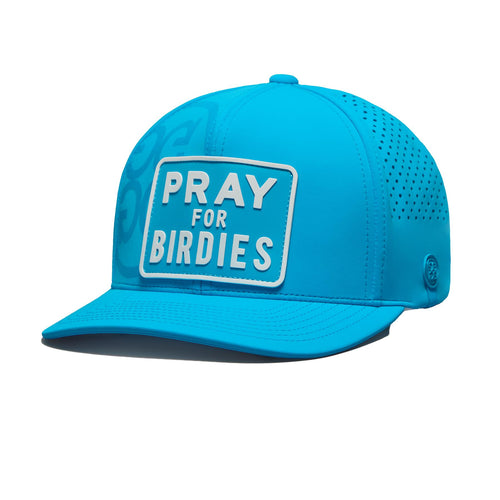 Pray For Birdies Patch Perforated Nylon Snapback Cap Mosaic - SS25