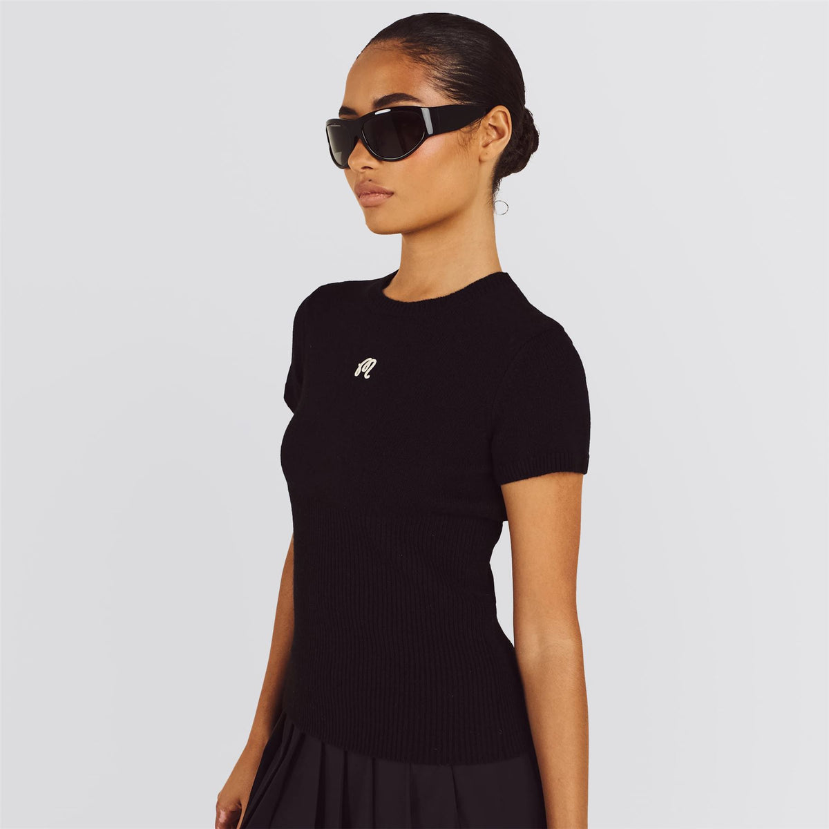 Womens Lisette Knit Top Black