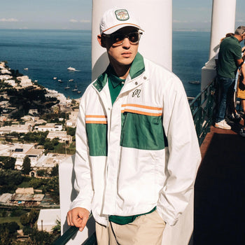 Malbon Golf Costanzo Windbreaker White | TRENDYGOLF USA