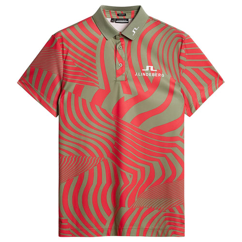 KV Regular Fit TX Jersey Dazzle Wave Print Tour Polo Bittersweet - SU24