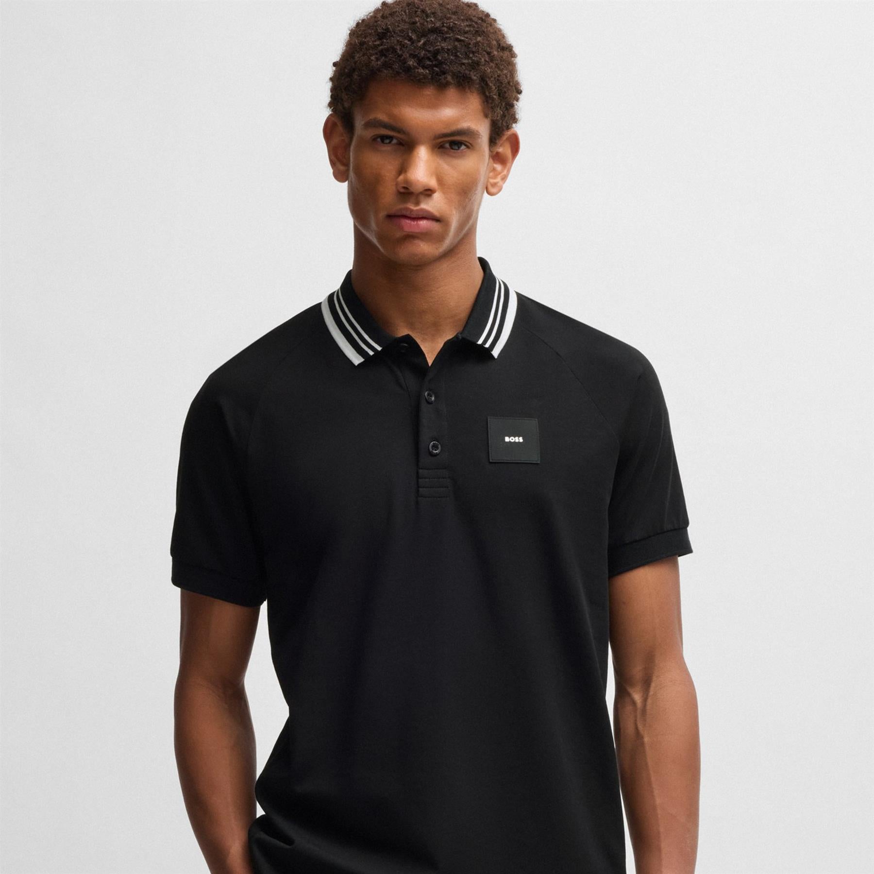 Paddy Rib Polo Black