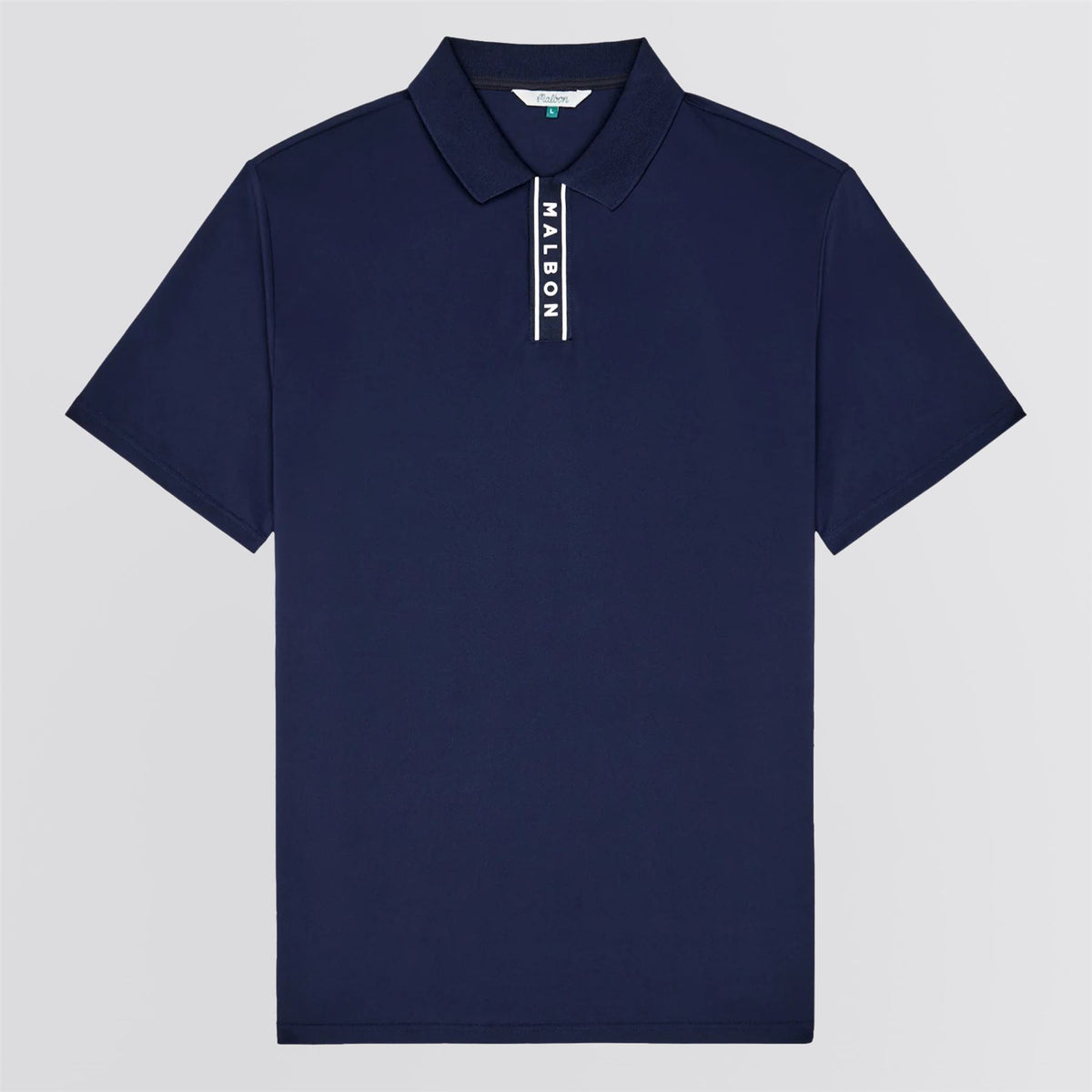 Evergreen Block Placket Polo Navy