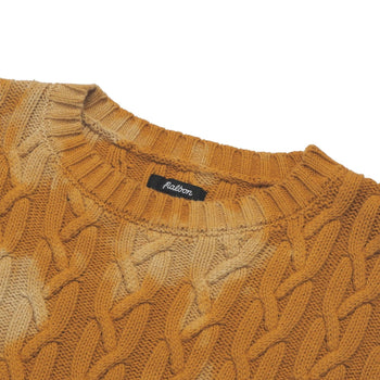 Malbon Golf Shibori Cableknit Sweater Saffron