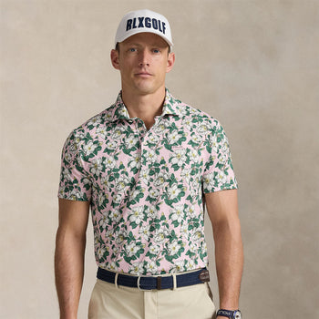 Ralph Lauren RLX Tailored Fit Airflow Polo Georgia Rose Garden