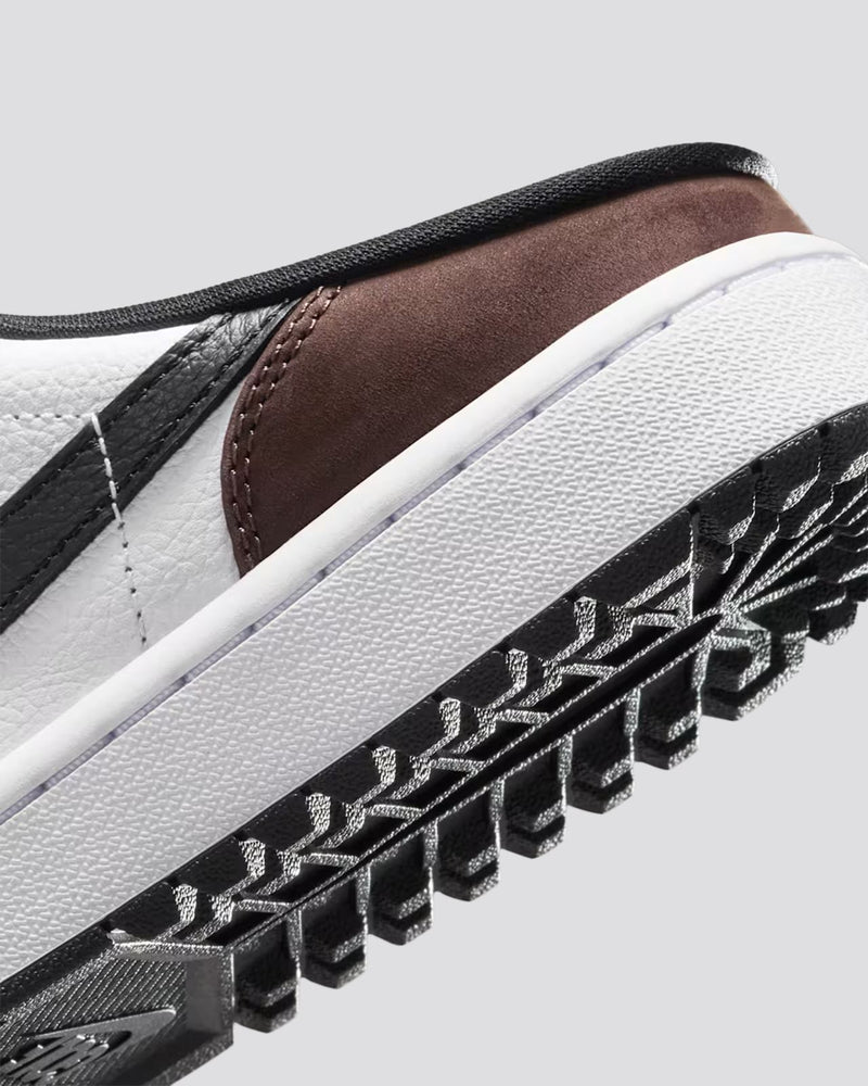 Air Jordan 1 Mule Spikeless Golf Shoes Barbeque Brown/Black/White/Sail