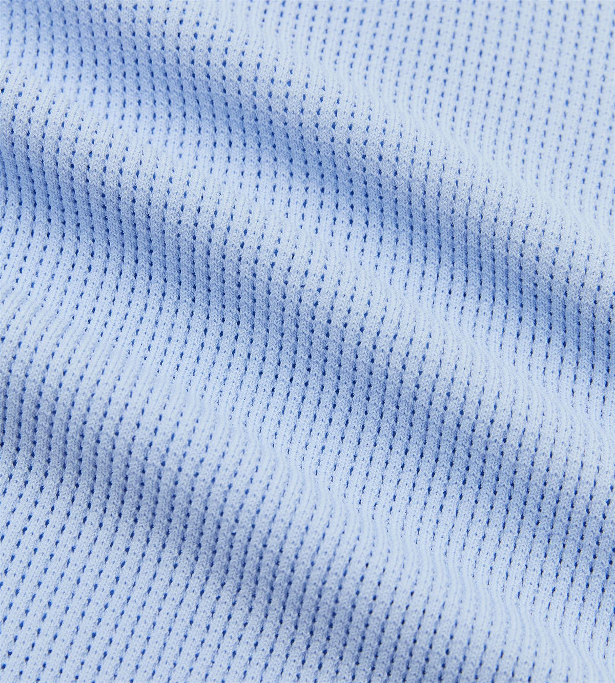 Pointelle Knit V-Neck Polo	 Dusty Blue