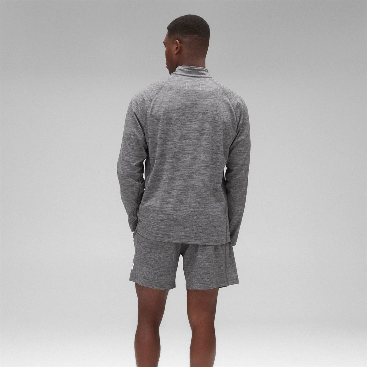 Solotex Mesh Tiebreak Quarter Zip Carbon