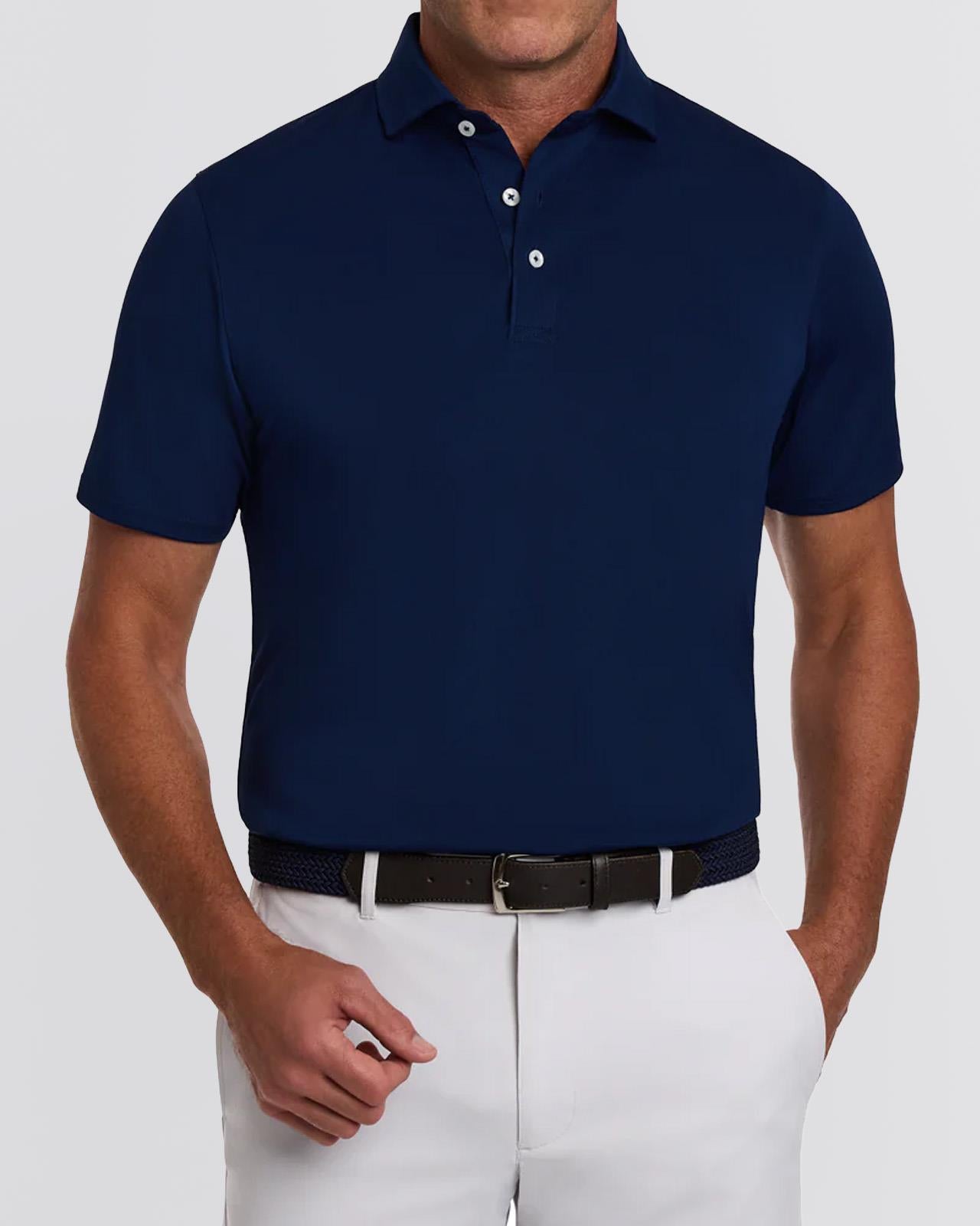 The Macdonald Knit Polo Navy