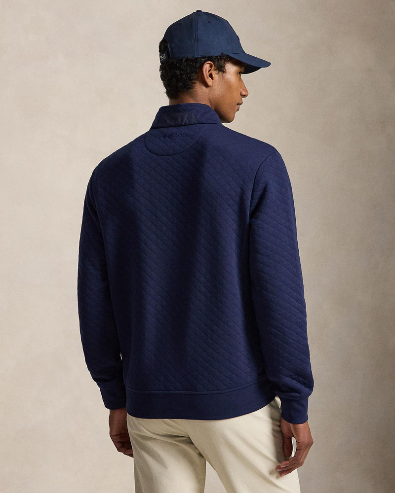 RLX Quilted Double Knit Half Zip Pullover Refined Navy
