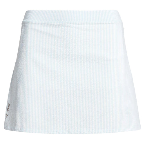 Womens 15 Inch Performance Back-Pleated Skort Oxford Blue/Ceramic White - SS24