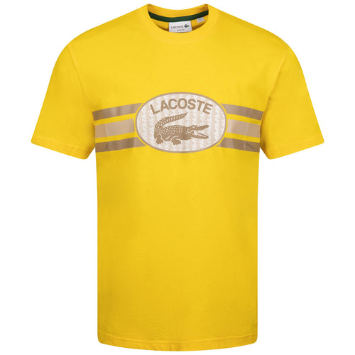 Regular Fit Cotton Monogram T-Shirt Yellow - AW23