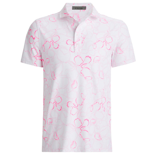 Watercolor Floral Tech Pique Polo Blush - AW24