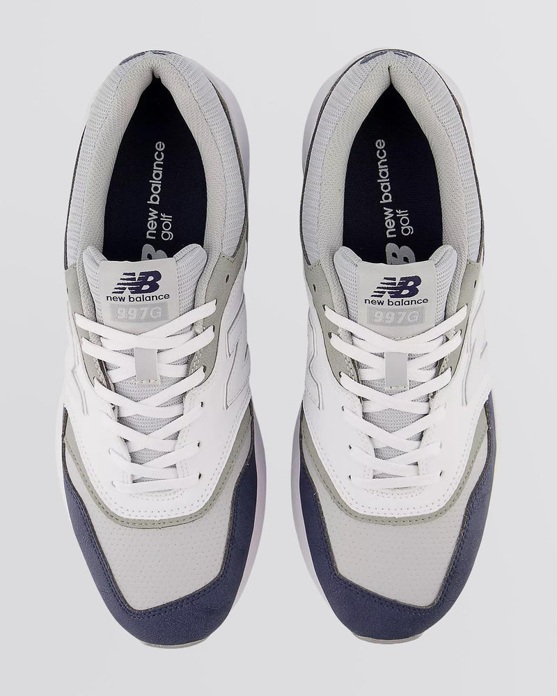 997 Spiked Golf Shoes Navy/White