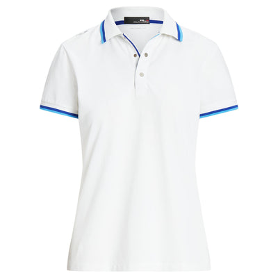 Womens Tailored Fit Jersey Polo Shirt White/Multi - SU23