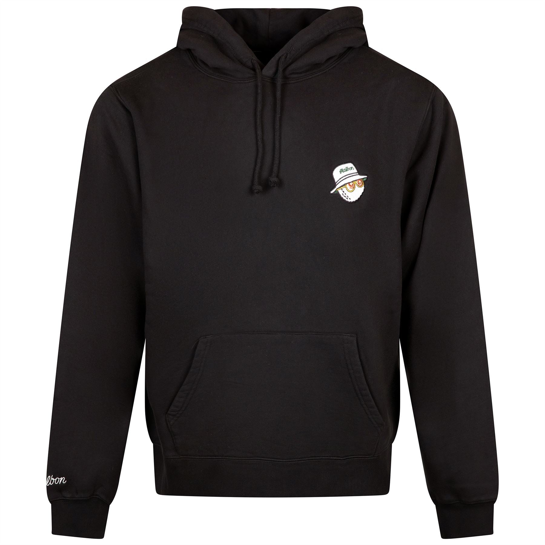 【MALBON GOLF】 [EVERGREEN] GD Hoodie Sweatshirt ■MAN Malbon Golf Evergreen GD Hoodie Black | TRENDYGOLF USA