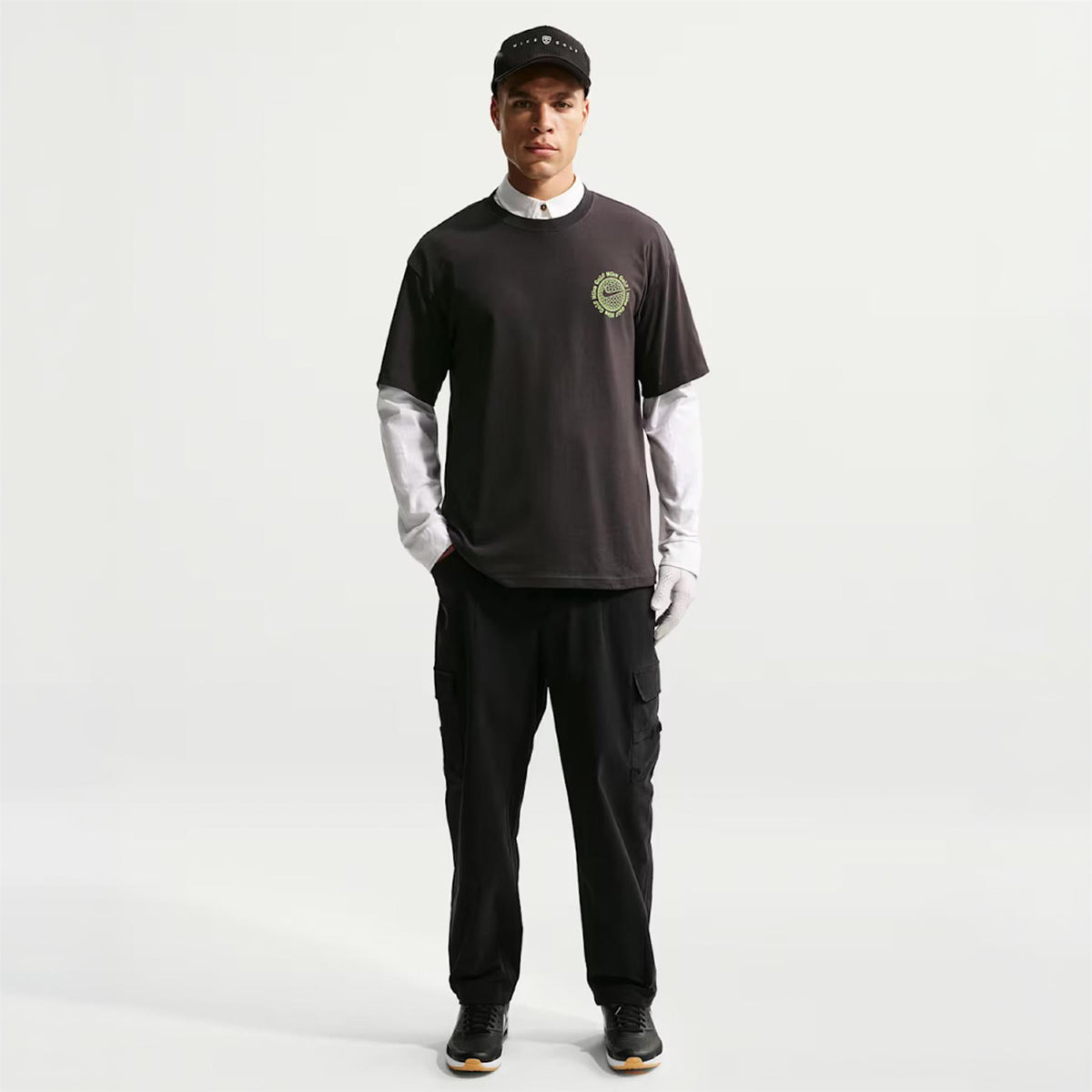 Loose Fit Golf T-Shirt Off Noir