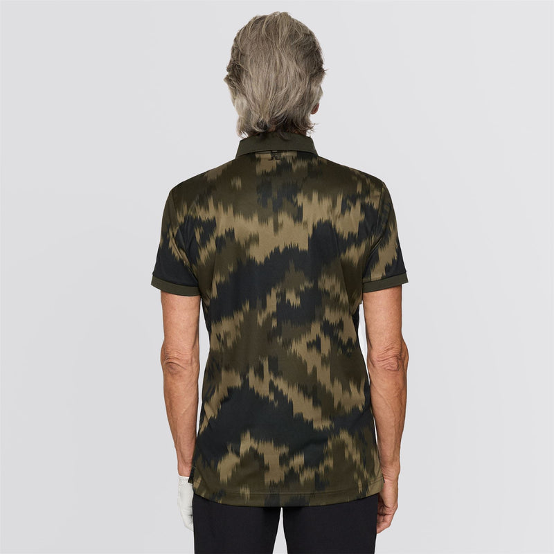 Tour Tech Print Polo Warp Forest