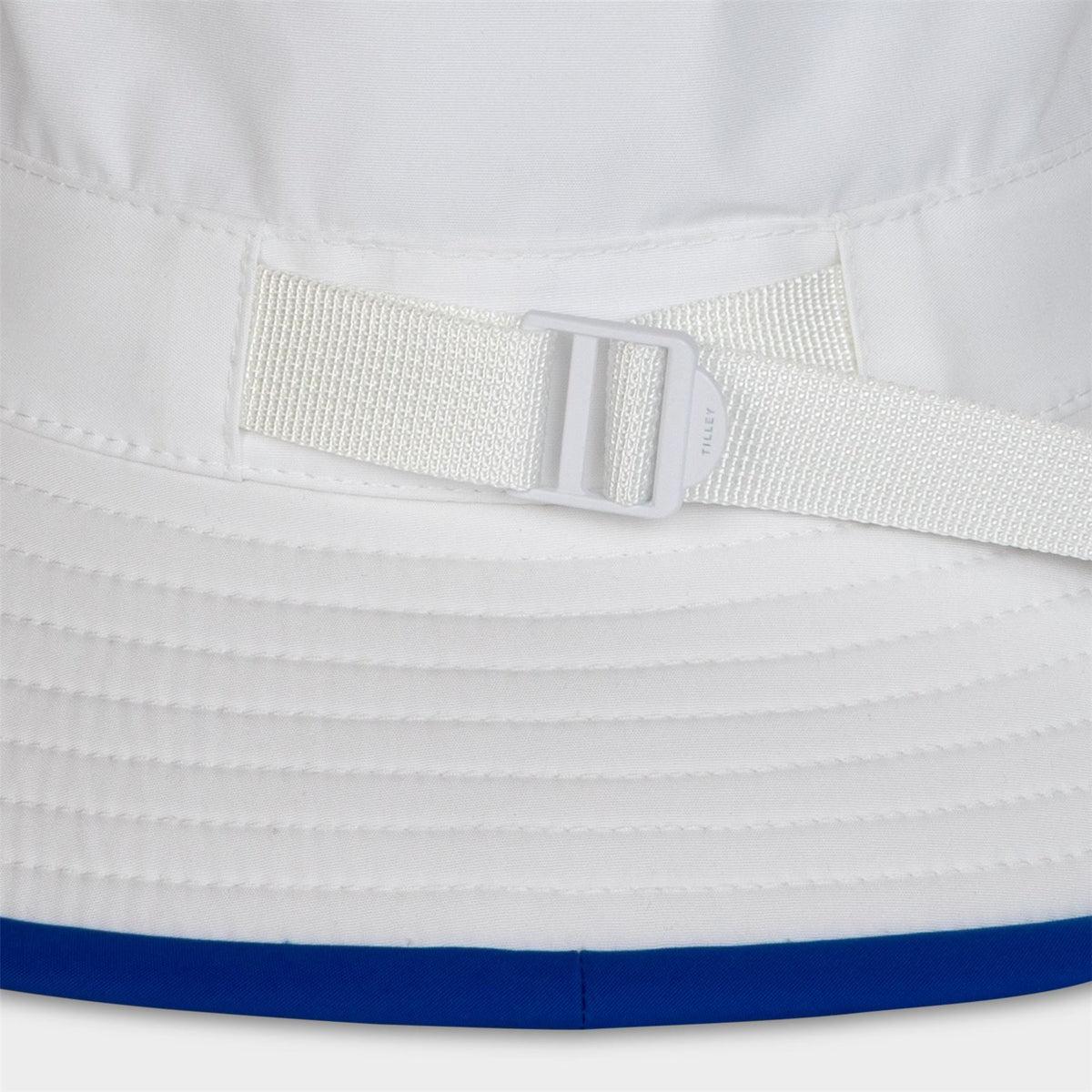 Tilley Wide Brim Bucket Hat White/Cobalt Blue