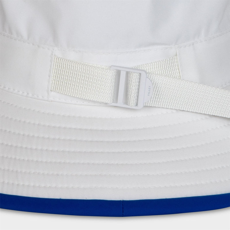 Tilley Wide Brim Bucket Hat White/Cobalt Blue