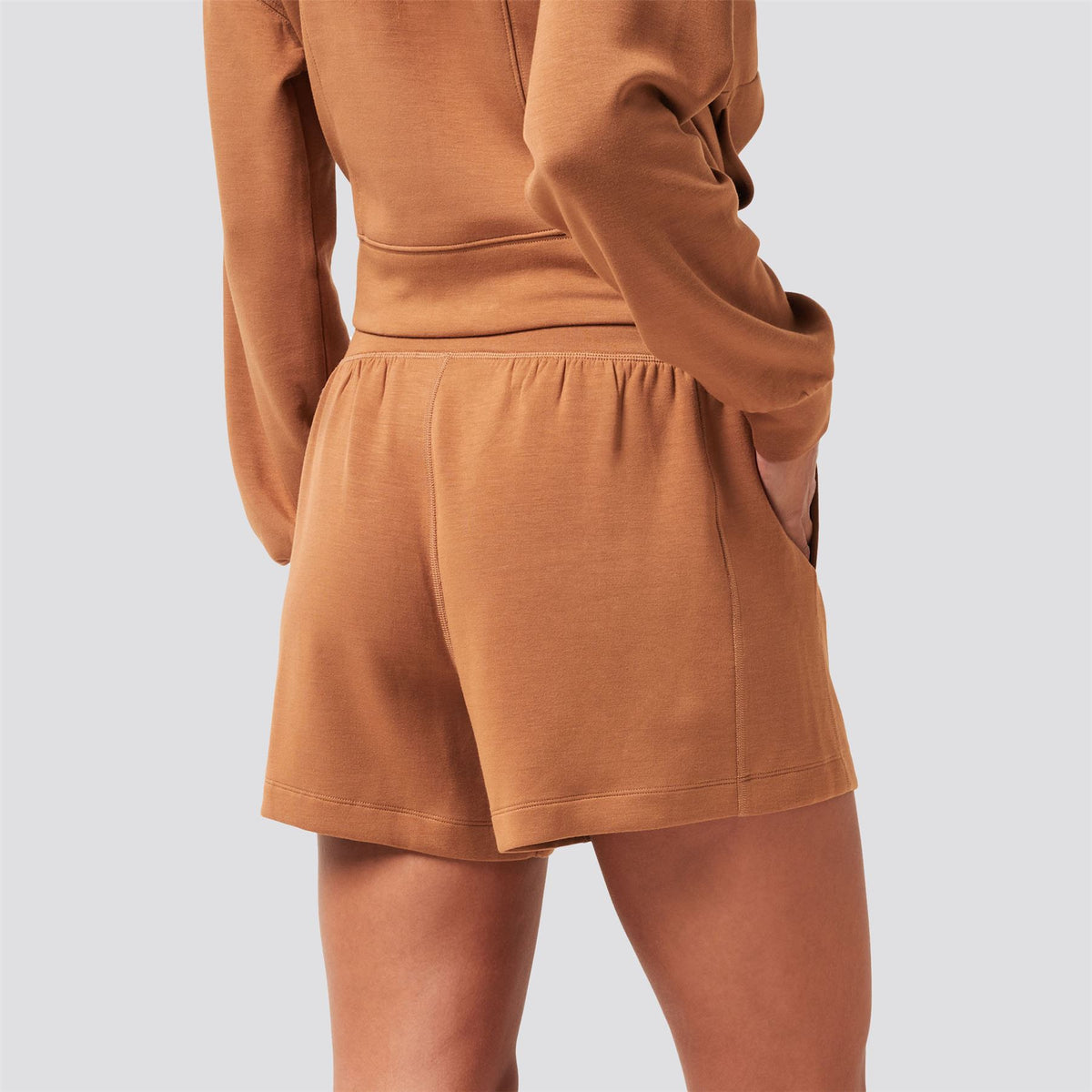 Womens Skyloft Soft Tie Shorts Chestnut