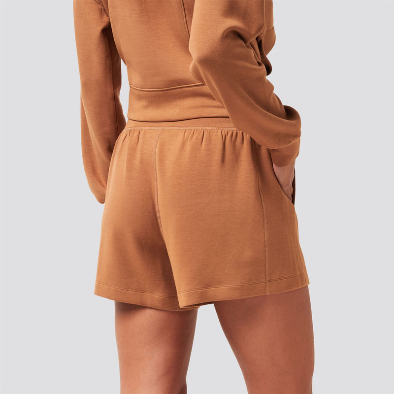 Womens Skyloft Soft Tie Shorts Chestnut