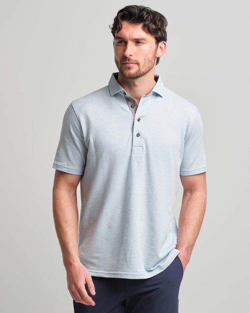 Fessenden Polo Burnham Heather Tonal Houndstooth