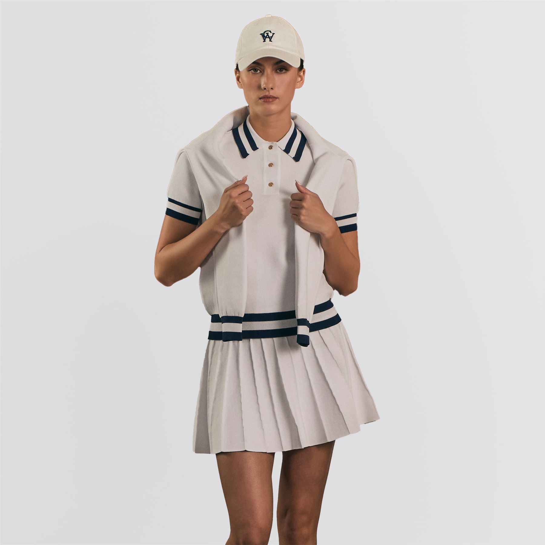 Womens Cooper Polo White/Legacy Navy