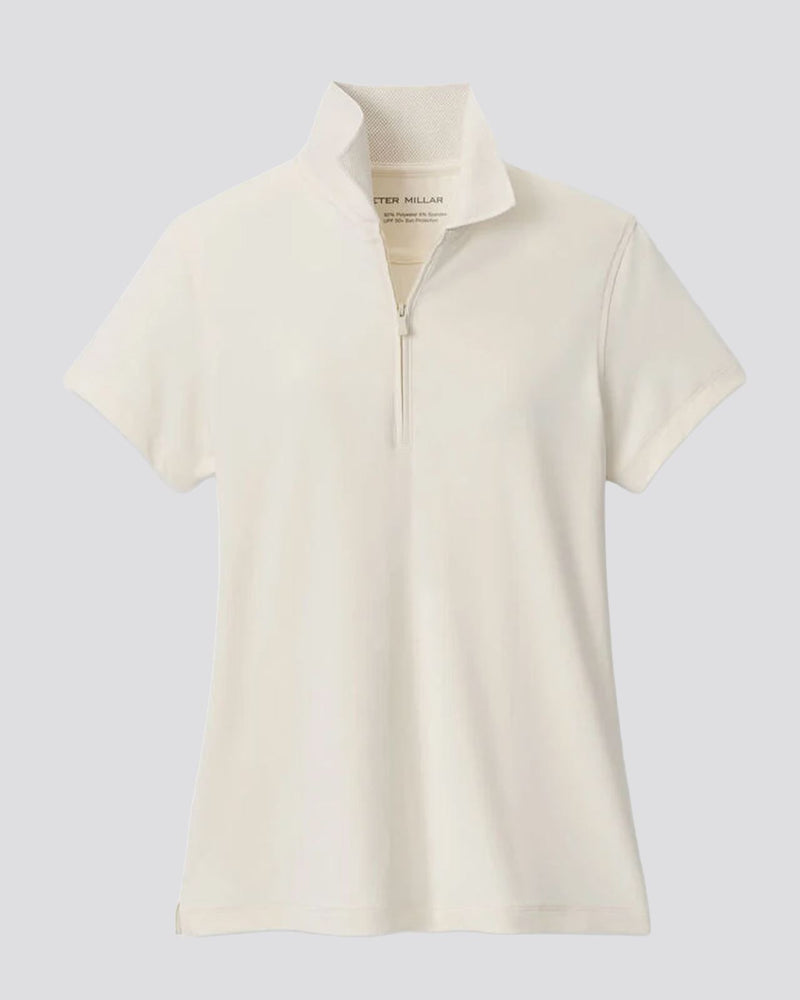 Womens Keswick Zip Neck Polo Ivory