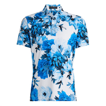 G/FORE Photo Floral Tech Jersey Polo Racer | Polo Shirts