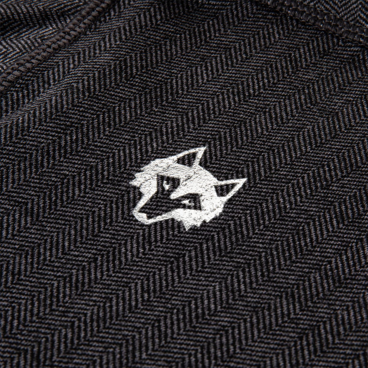 Herringbone Tate Quarter Zip Black Herringbone