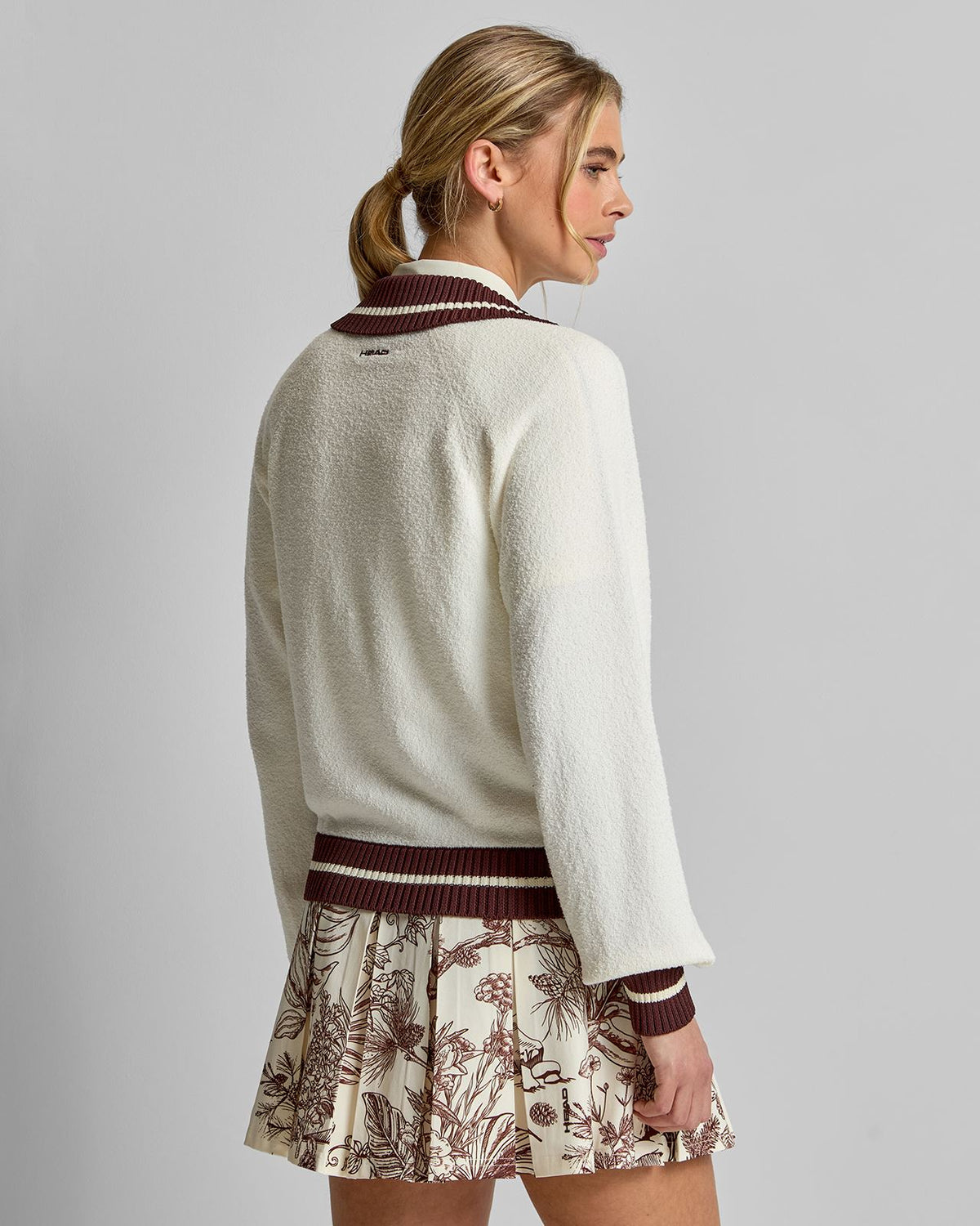Womens Knit Raglan Jacket Cream