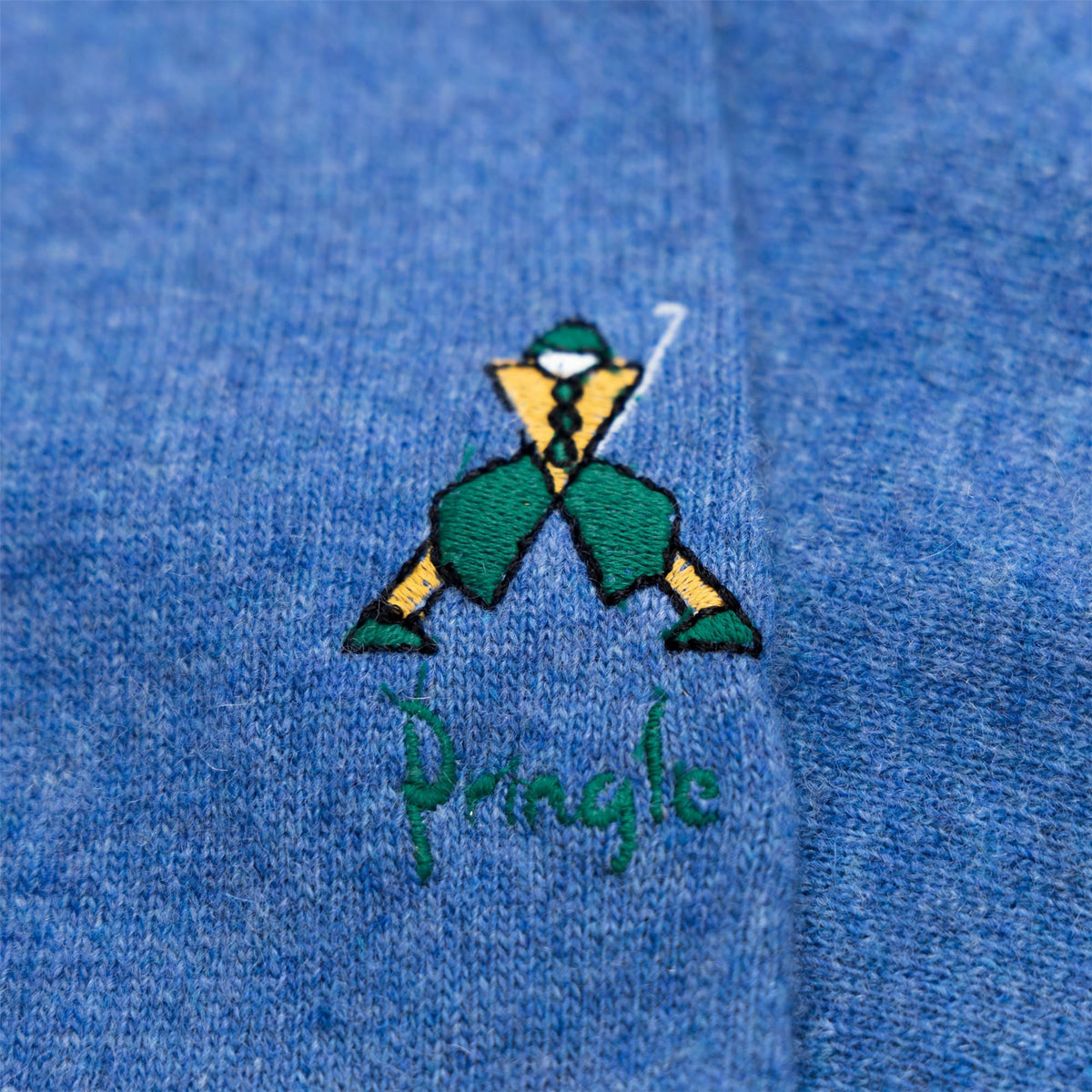 Geometric George Intarsia Knit Denim