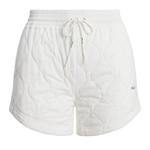 Womens Quilted Cotton Drawstring Short Paper White - SS23