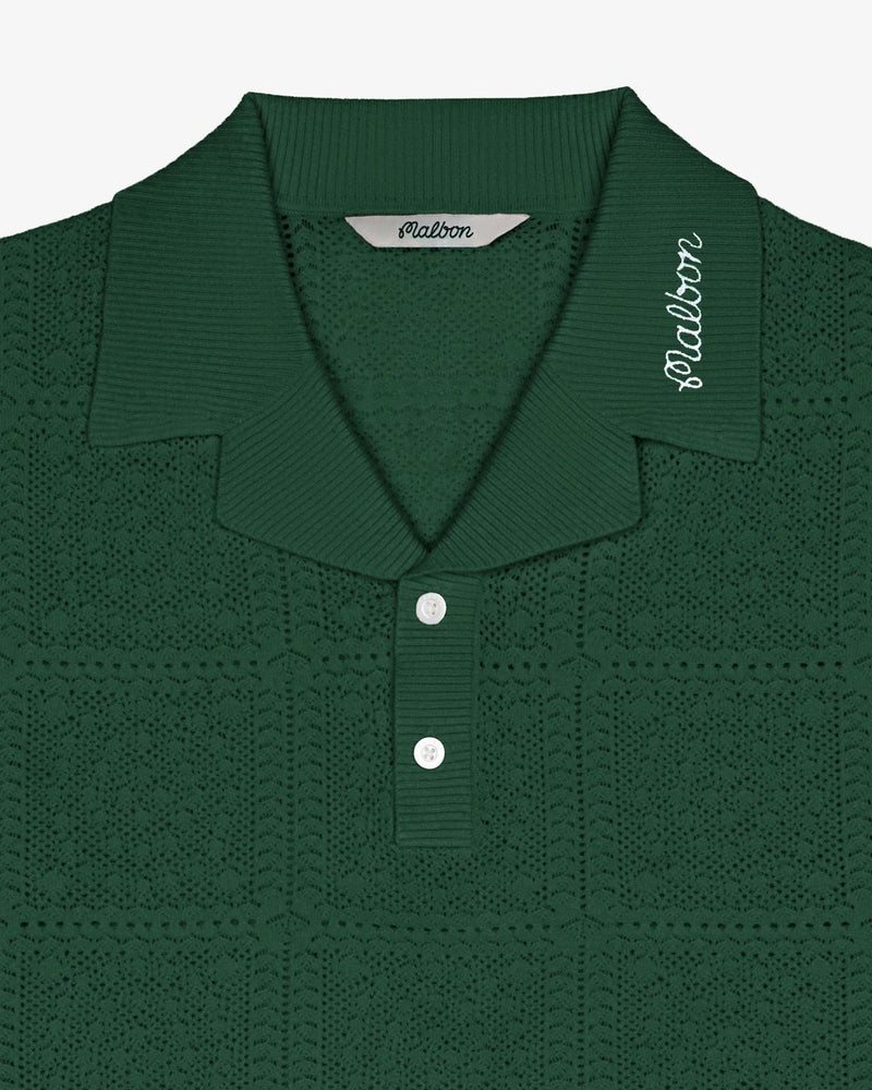 Resort Crochet Polo Green