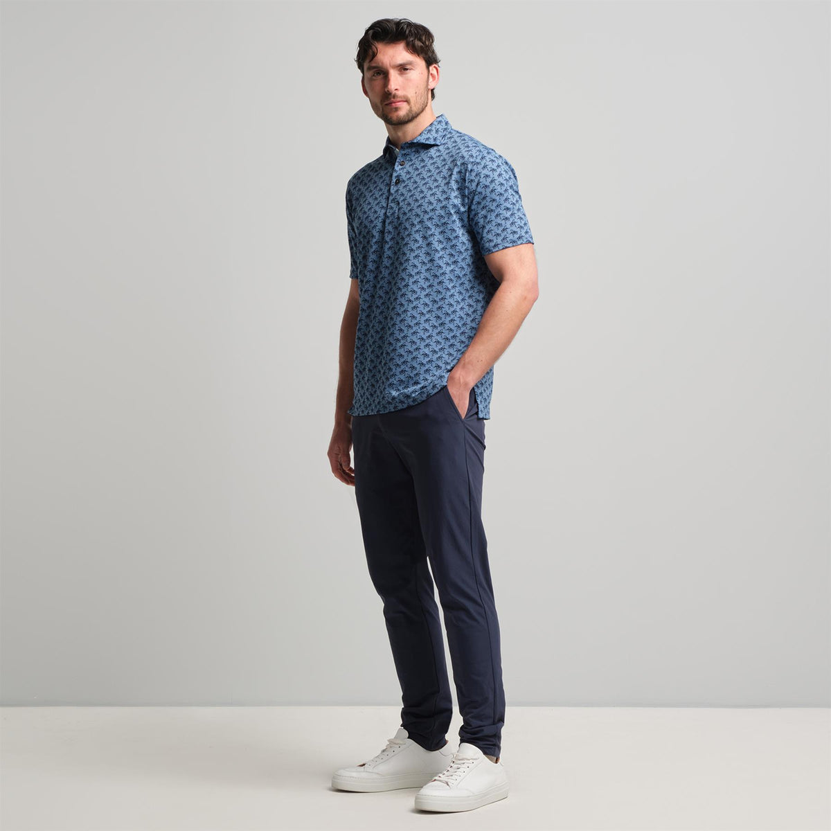 Mettille Performance Polo Shedd Runboy Print