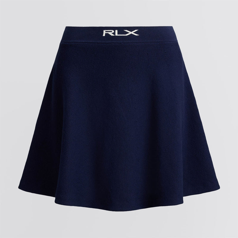 RLX Womens A-Line Mesh Sweater Skirt Refined Navy/White Splash
