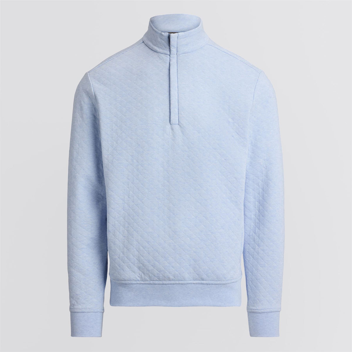 RLX Quilted Double Knit Half Zip Pullover Office Blue Heather