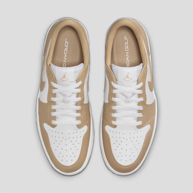 Air Jordan 1 Low Spikeless Golf Shoes White/Linen White