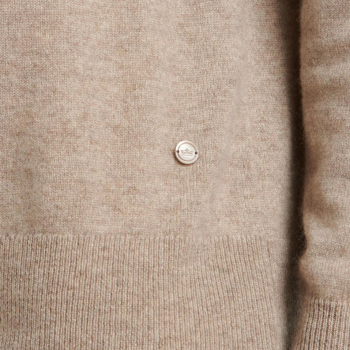Womens Heritage Cashmere Crewneck Sweater Pebble