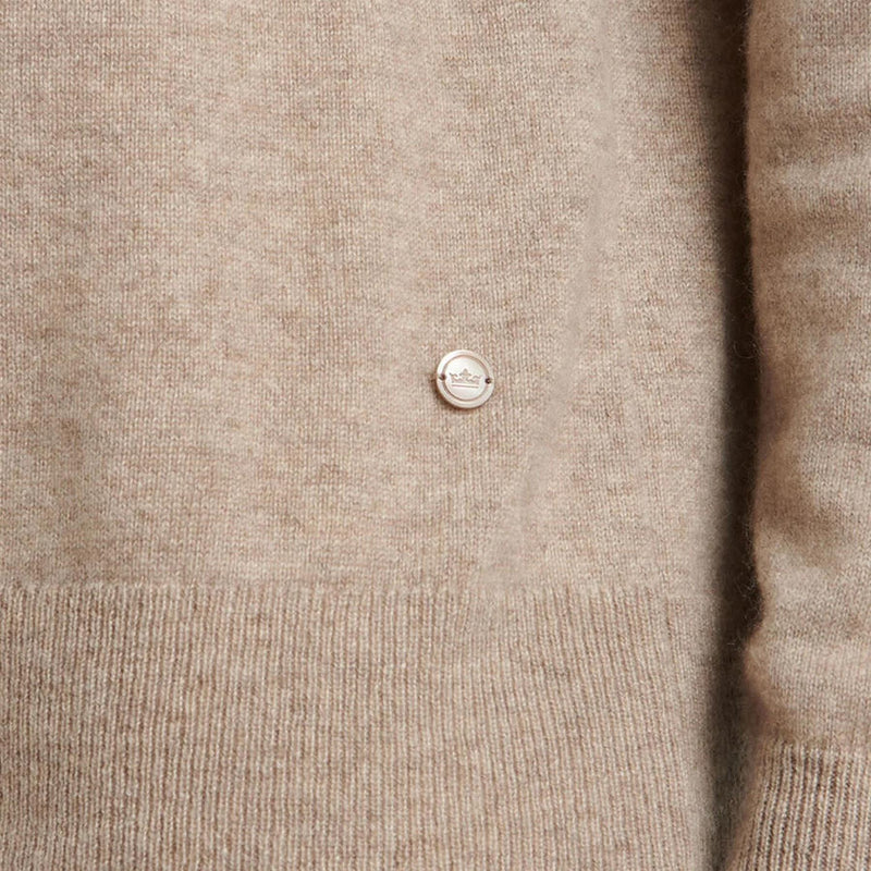 Womens Heritage Cashmere Crewneck Sweater Pebble