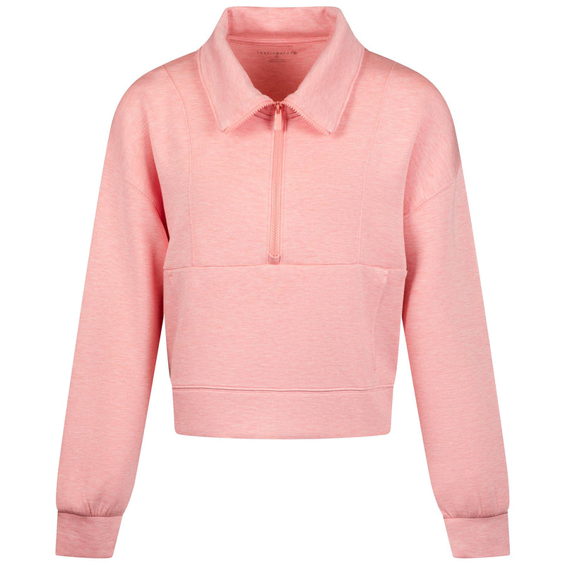 Womens Skyloft Soft Half Zip Mid Layer Heather Porcelain Rose