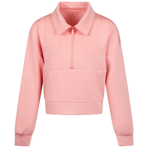 Skyloft Soft Half Zip Mid Layer Heather Porcelain Rose