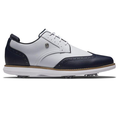 Womens Traditions Cleated Golf Shoes White/Navy - AW24