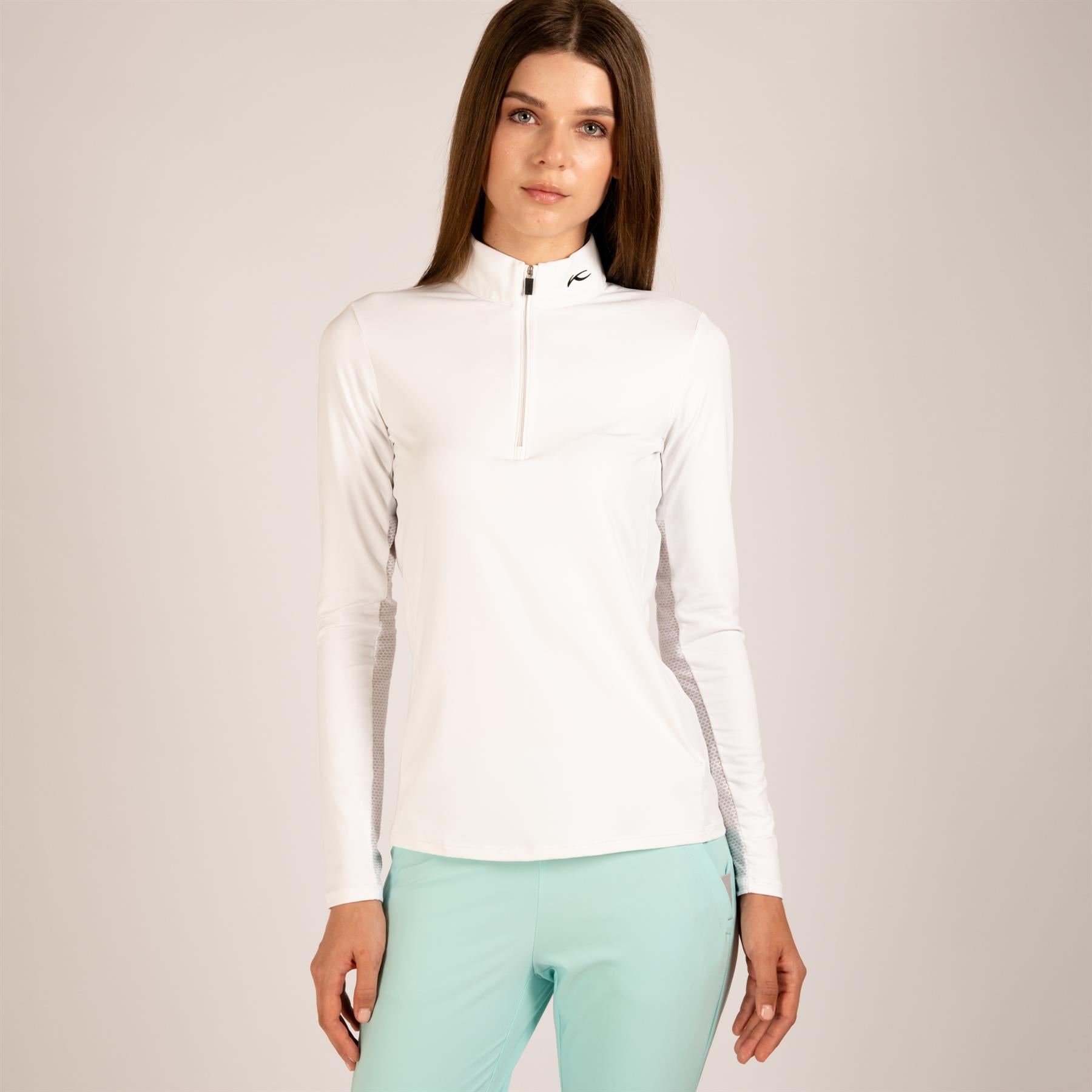 Womens Sunshine Sport Half Zip Mid Layer White