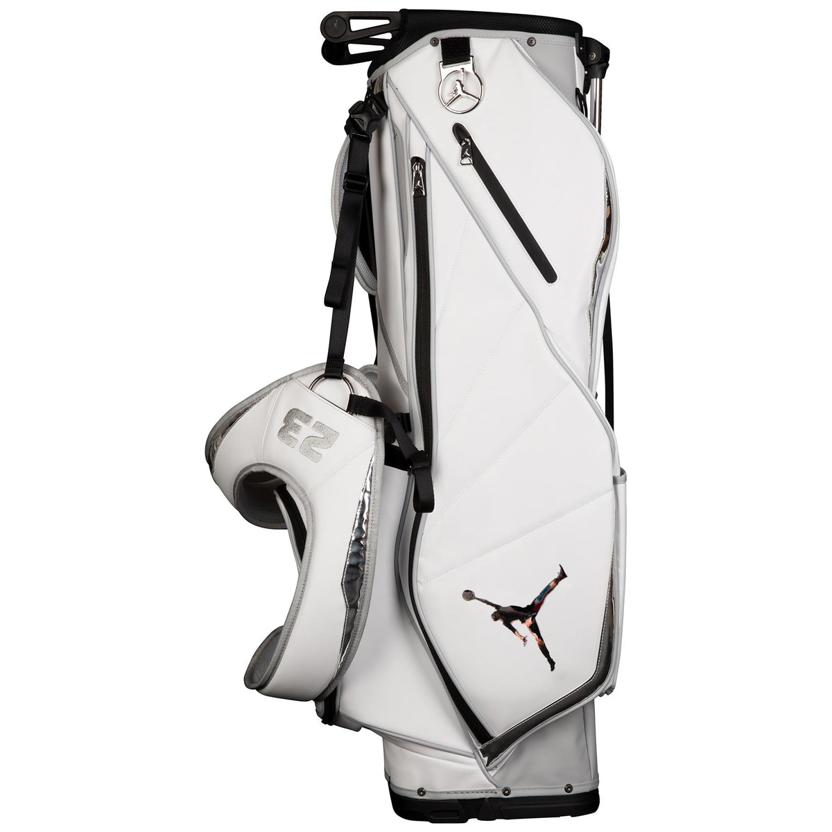 Jordan Fadeaway Chrome Golf Bag White/Wolf Gray/Metallic Silver